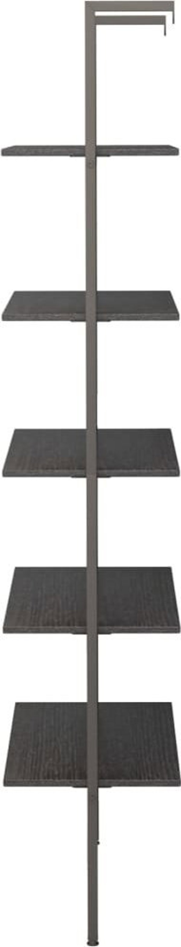 vidaXL Σκάλα Ράφι με 5 Ράφια, Μαύρη, 64x35x185 cm
