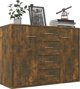 vidaXL Συρταριέρα καπνιστή δρυς, 88x30x65 cm, ξυλοπαράγωγο υλικό