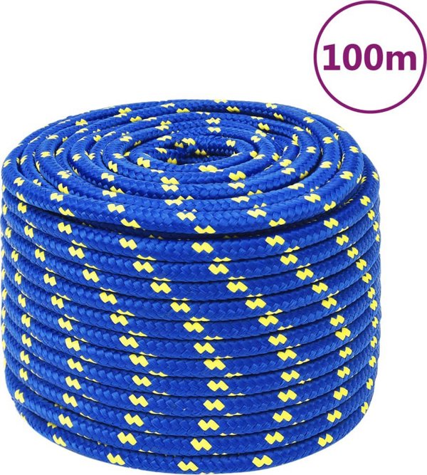 vidaXL Ναυτική σχοινιά, μπλε, 12 mm, 100 m, πολυπροπυλένιο