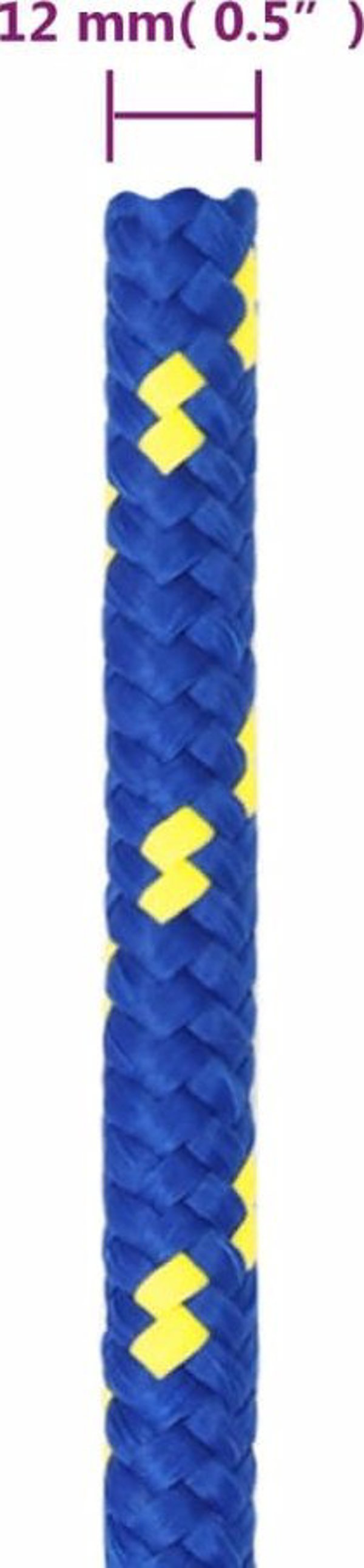 vidaXL Ναυτική σχοινιά, μπλε, 12 mm, 100 m, πολυπροπυλένιο