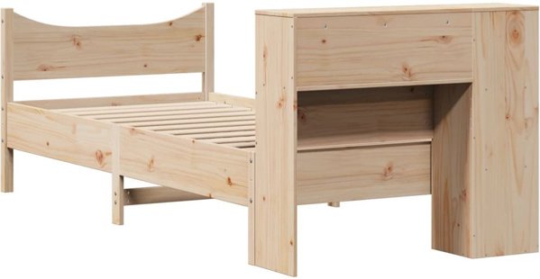 vidaXL Σκελετός κρεβατιού χωρίς στρώμα, 75x190 εκ., από μασίφ πεύκο