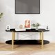 vidaXL Τραπεζάκι καφέ μαύρο, 110x48x40 cm, από ξυλώδες υλικό