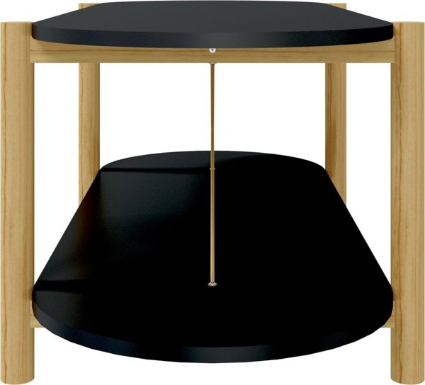 vidaXL Τραπεζάκι καφέ μαύρο, 110x48x40 cm, από ξυλώδες υλικό