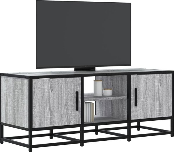 vidaXL Έπιπλο τηλεόρασης, γκρι δρυς σονόμα, 100x35x41 cm