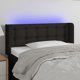 Κεφαλάρι κρεβατιού με LED vidaXL, μαύρο, 93x16x78/88 εκ., ύφασμα