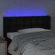 Κεφαλάρι κρεβατιού με LED vidaXL, μαύρο, 93x16x78/88 εκ., ύφασμα
