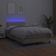 vidaXL Lozko kontynentalne z materacem i LED cappuccino 120x200cm