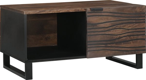 vidaXL Τραπεζάκι Καφέ 80x50x40 cm από Μασίφ Ξύλο Μάνγκο και Μηχανική Ξυλεία