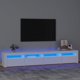 vidaXL Ντουλάπι για TV με φωτισμό LED, λευκό, 240x35x40 cm