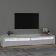 vidaXL Ντουλάπι για TV με φωτισμό LED, λευκό, 240x35x40 cm
