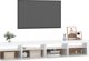 vidaXL Ντουλάπι για TV με φωτισμό LED, λευκό, 240x35x40 cm
