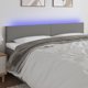 vidaXL Zaglowek do lotka me LED, ciemnoszary, 200x5x78/88 cm, tkanina