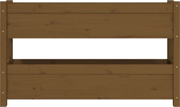 vidaXL Ζαρντινιέρα μελιτζανί καφέ, 112x25x66 cm, μασίφ πεύκο