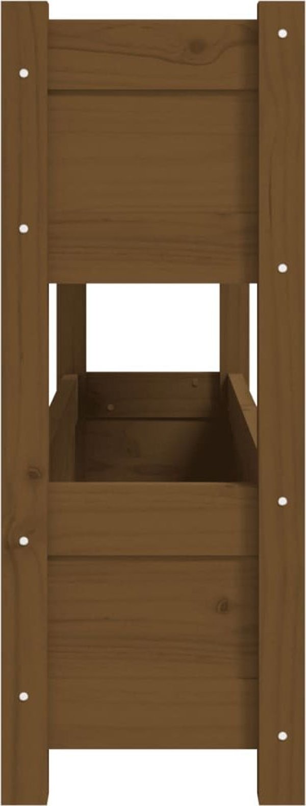 vidaXL Ζαρντινιέρα μελιτζανί καφέ, 112x25x66 cm, μασίφ πεύκο