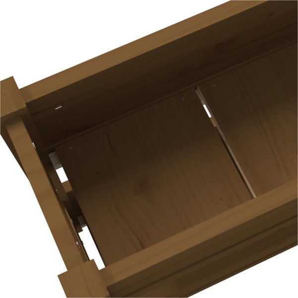 vidaXL Ζαρντινιέρα μελιτζανί καφέ, 112x25x66 cm, μασίφ πεύκο