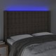 vidaXL Κεφαλάρι κρεβατιού με LED, ταουπ, 147x16x118/128 cm, ύφασμα
