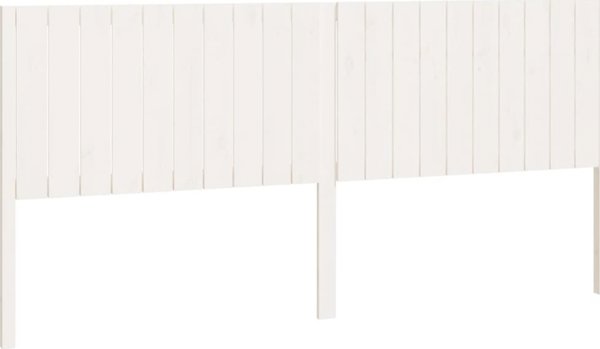 vidaXL Κεφαλάρι κρεβατιού, λευκό, 205,5x4x100 cm, ξύλο πεύκου