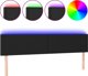 vidaXL Κεφαλάρι κρεβατιού με LED, μαύρο, 160x5x78/88 εκ., οικοδερμα