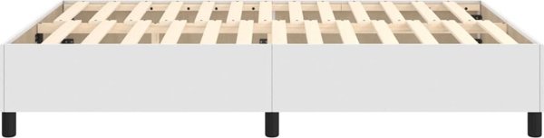 vidaXL Λοζκο Κοντινενταλ Λευκο 140x190 εκ Δερματινη