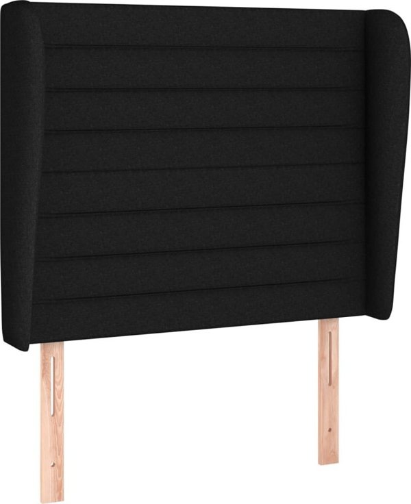 Κεφαλάρι uszak vidaXL, μαύρο, 93x23x118/128 εκ, ύφασμα