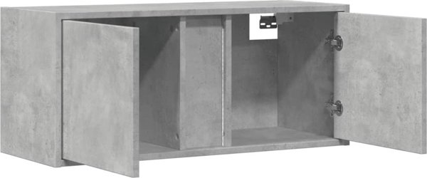vidaXL Scienna szafka TV z LED, szarosc betonu, 80x31x35 cm
