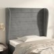vidaXL Κεφαλάρι uszak ανοιχτό γκρι 103x23x118/128 εκ. βελούδο