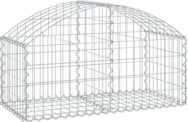 vidaXL Lukowaty kosz gabionowy, 100x50x40/60 cm, galwanizowane zelazo