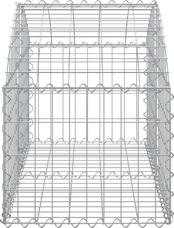vidaXL Lukowaty kosz gabionowy, 100x50x40/60 cm, galwanizowane zelazo
