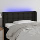 vidaXL Zaglowek do lozka z LED, czarny, 83x16x78/88 cm, tkanina