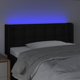 vidaXL Zaglowek do lozka z LED, czarny, 83x16x78/88 cm, tkanina