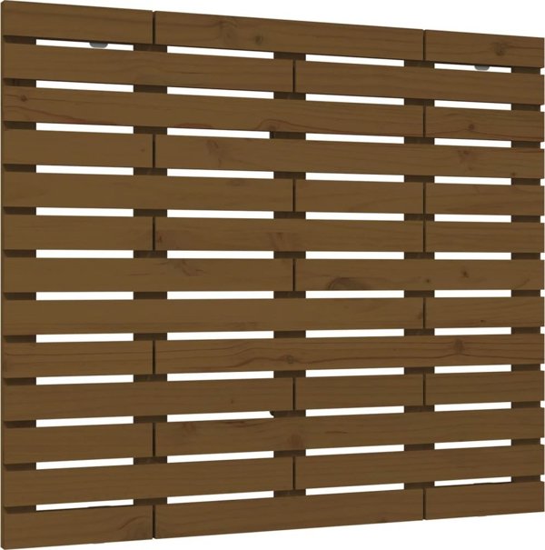vidaXL Κεφαλάρι κρεβατιού, μελί καφέ, 106x3x91,5 εκ, ξύλο πεύκου
