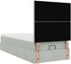 vidaXL Κρεβάτι Ottoman με Στρώματα, Βελούδινο, Γκρι, 90x200 εκ.