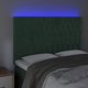 vidaXL Προσκέφαλο κρεβατιού με LED, σκούρο πράσινο, 160x7x118/128 cm