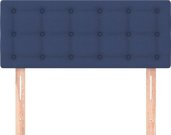 vidaXL Μπλε Υφασμάτινο Κεφαλάρι Κρεβατιού, 90x5x78/88 εκ