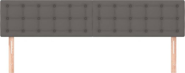 vidaXL Σετ κεφαλάρια κρεβατιού, 2 τεμ., γκρι, 80x5x78/88 cm, τεχνητό δέρμα