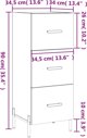 vidaXL Ντουλάπι, λευκό γυαλιστερό, 34,5x34x90 εκ, ξυλώδες υλικό