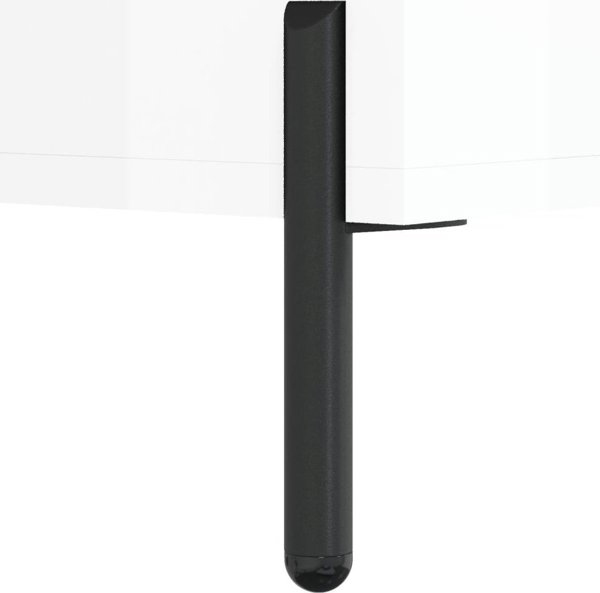 vidaXL Ντουλάπι, λευκό γυαλιστερό, 34,5x34x90 εκ, ξυλώδες υλικό