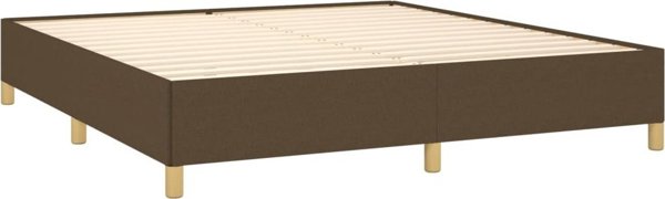 vidaXL Rama κρεβατιού, σκούρο καφέ, 160 x 200 εκ, επενδεδυμένη με ύφασμα