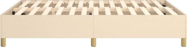 vidaXL Κρεβάτι κοντινεντάλ, κρεμ, υφασμάτινο, 140x190 εκ.