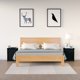 vidaXL vidaXL Szafki nocne, 2 szt, czarne, 50x35x61,5 cm, lite drewno sosnowe