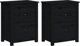 vidaXL vidaXL Szafki nocne, 2 szt, czarne, 50x35x61,5 cm, lite drewno sosnowe