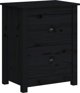 vidaXL vidaXL Szafki nocne, 2 szt, czarne, 50x35x61,5 cm, lite drewno sosnowe