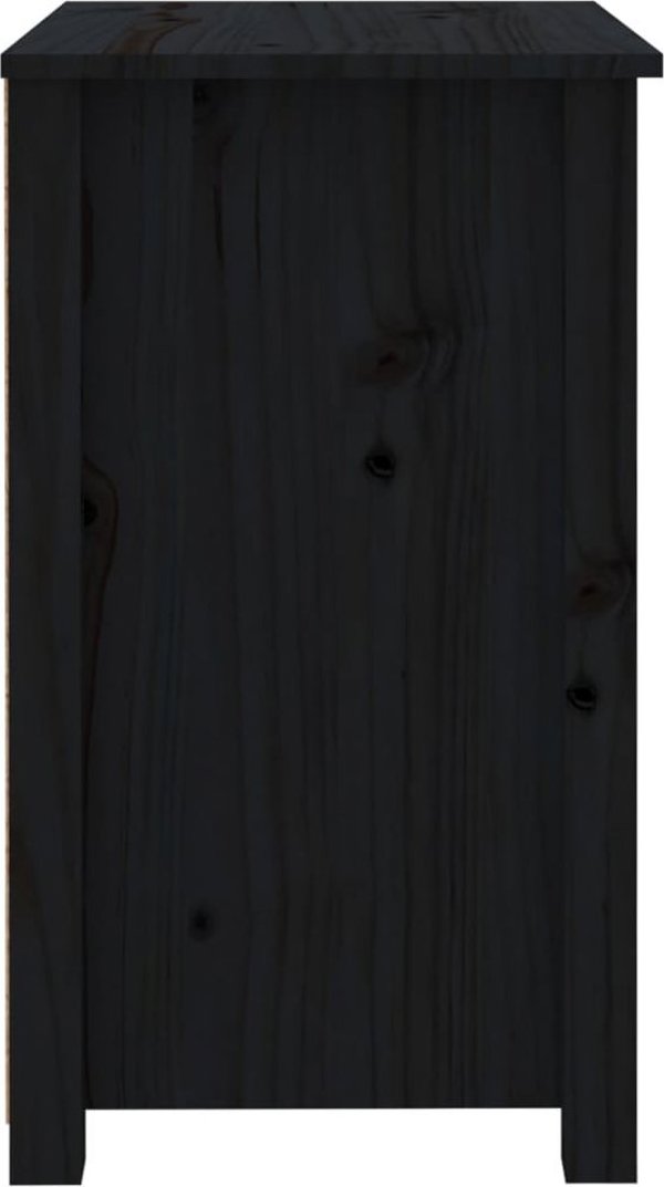 vidaXL vidaXL Szafki nocne, 2 szt, czarne, 50x35x61,5 cm, lite drewno sosnowe