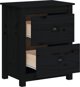 vidaXL vidaXL Szafki nocne, 2 szt, czarne, 50x35x61,5 cm, lite drewno sosnowe
