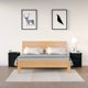 vidaXL vidaXL Szafki nocne, 2 szt, czarne, 50x35x61,5 cm, lite drewno sosnowe