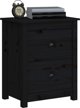 vidaXL vidaXL Szafki nocne, 2 szt, czarne, 50x35x61,5 cm, lite drewno sosnowe