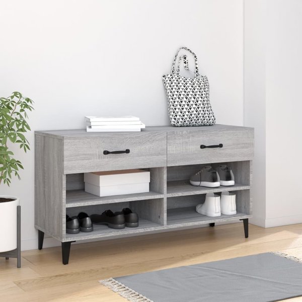 Szafka na buty szary dab sonoma 102x35x55 cm