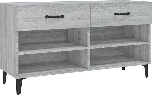 Szafka na buty szary dab sonoma 102x35x55 cm