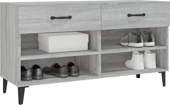 Szafka na buty szary dab sonoma 102x35x55 cm