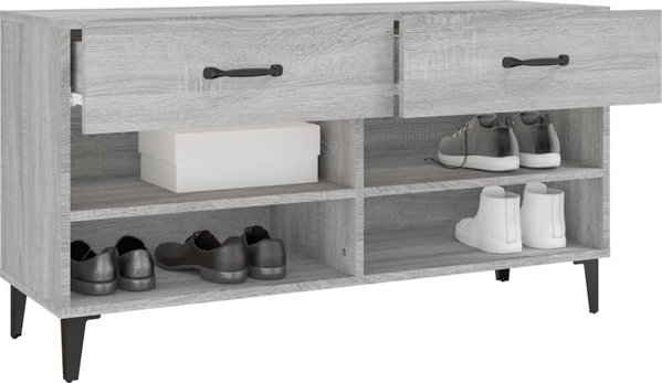 Szafka na buty szary dab sonoma 102x35x55 cm